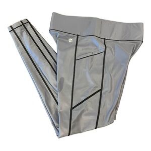 All Access High-Rise Compression Leggings in Peri Shine with Black Seams (NWOT)